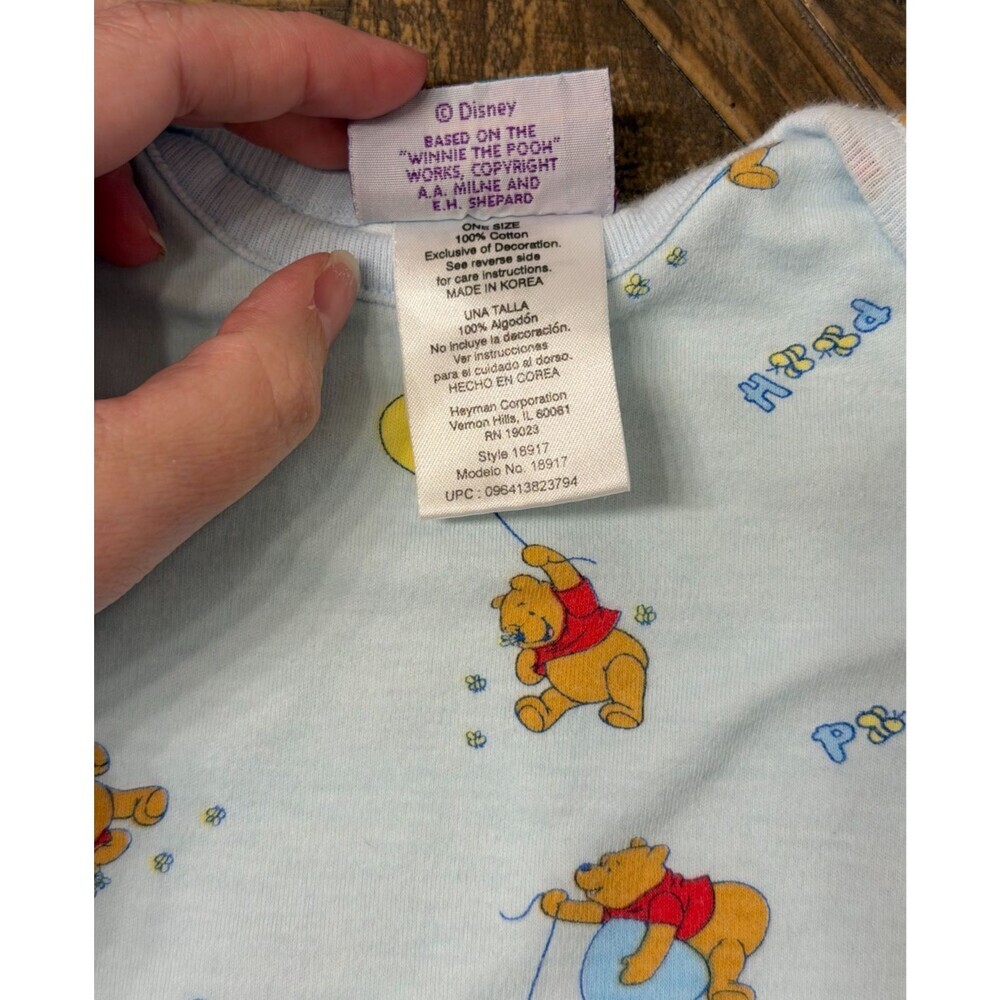 Vintage 90s Disney Winnie the Pooh Infant Unisex Sleep Sack Layette One Size - Picture 4 of 8